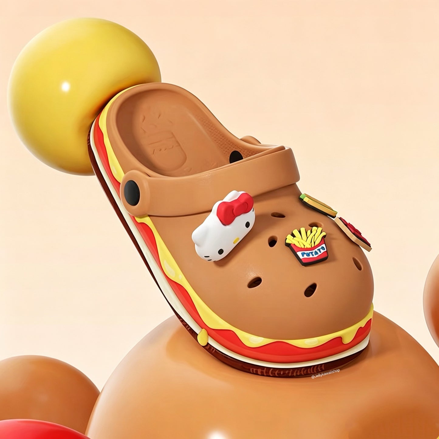 Hello Kitty Hamburger Clogs Shoes Sandals Slippers
