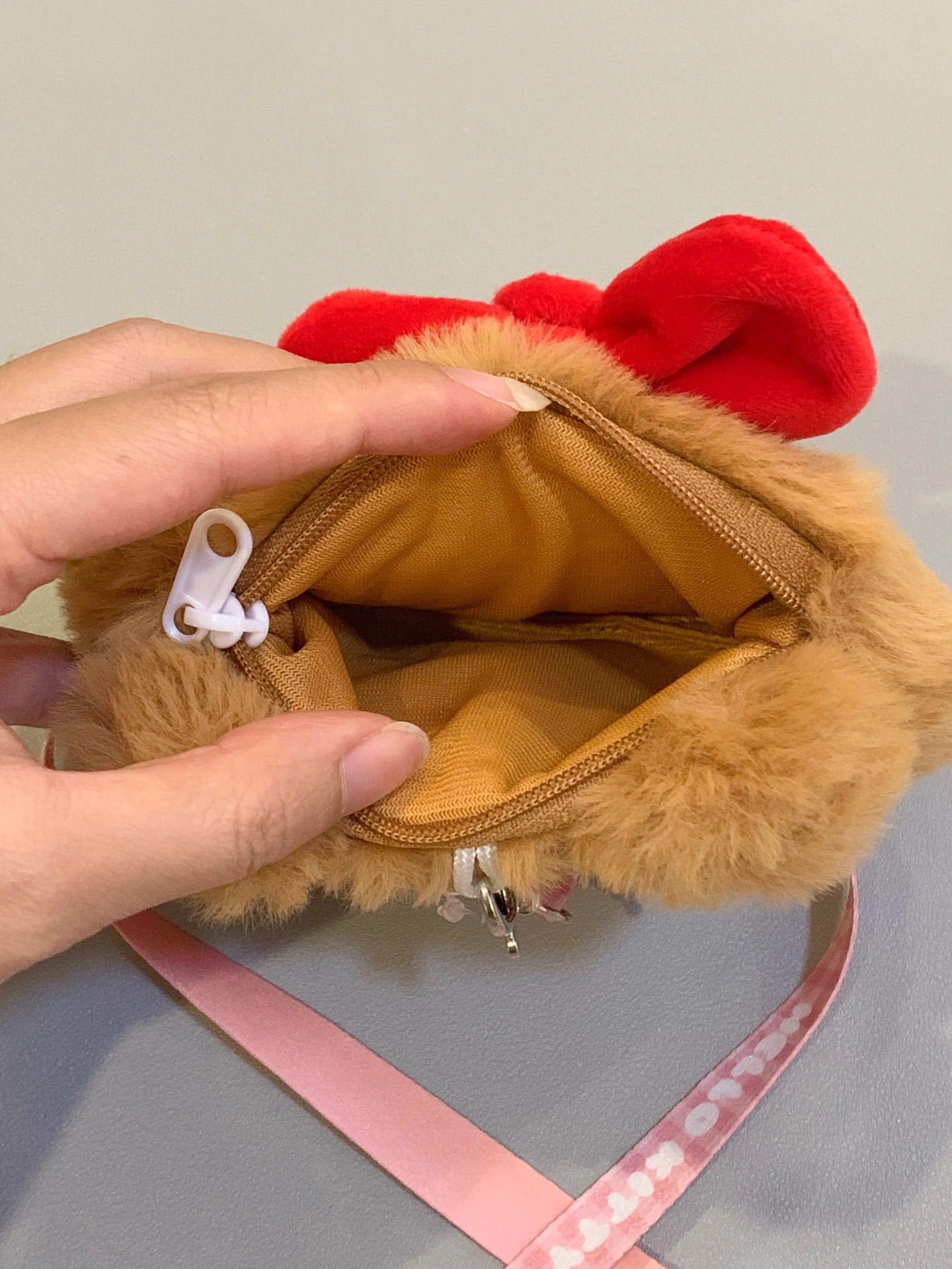 Hellokitty Teddy Bear Cute Plush Card Holder For Student Kpop Fan, Photo Card Holder Case, Gift for Kids Teens Adults