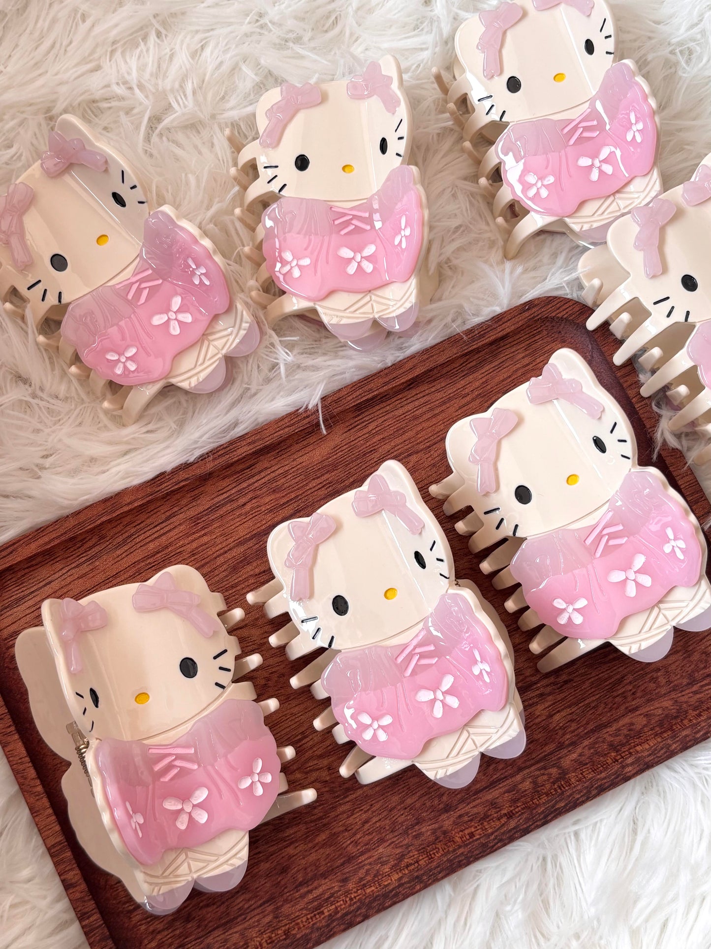 Hellokitty Pink Ballet Shape Hair Clip Large Claw Clip Hair Accessories