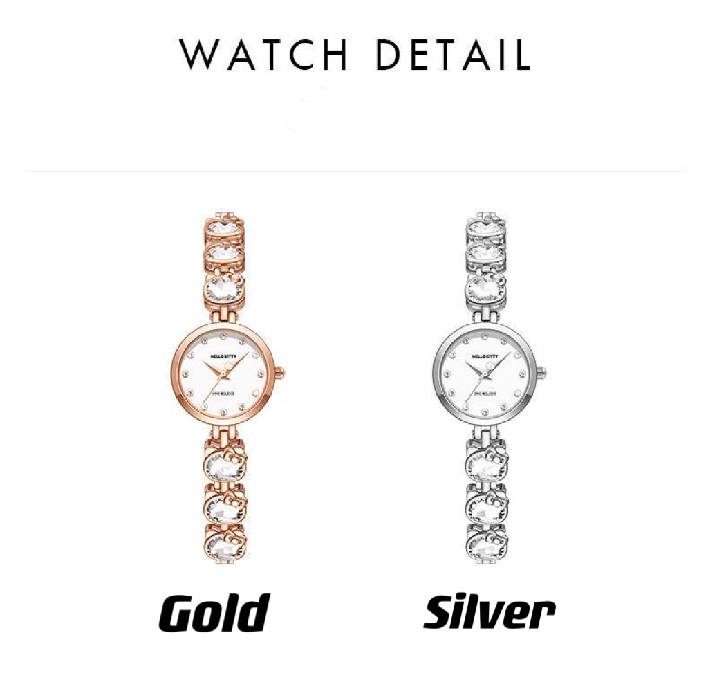 Hellokitty Clastyle Bracelet Watch Rhinestone Women Watch Gift for Her (25mm)