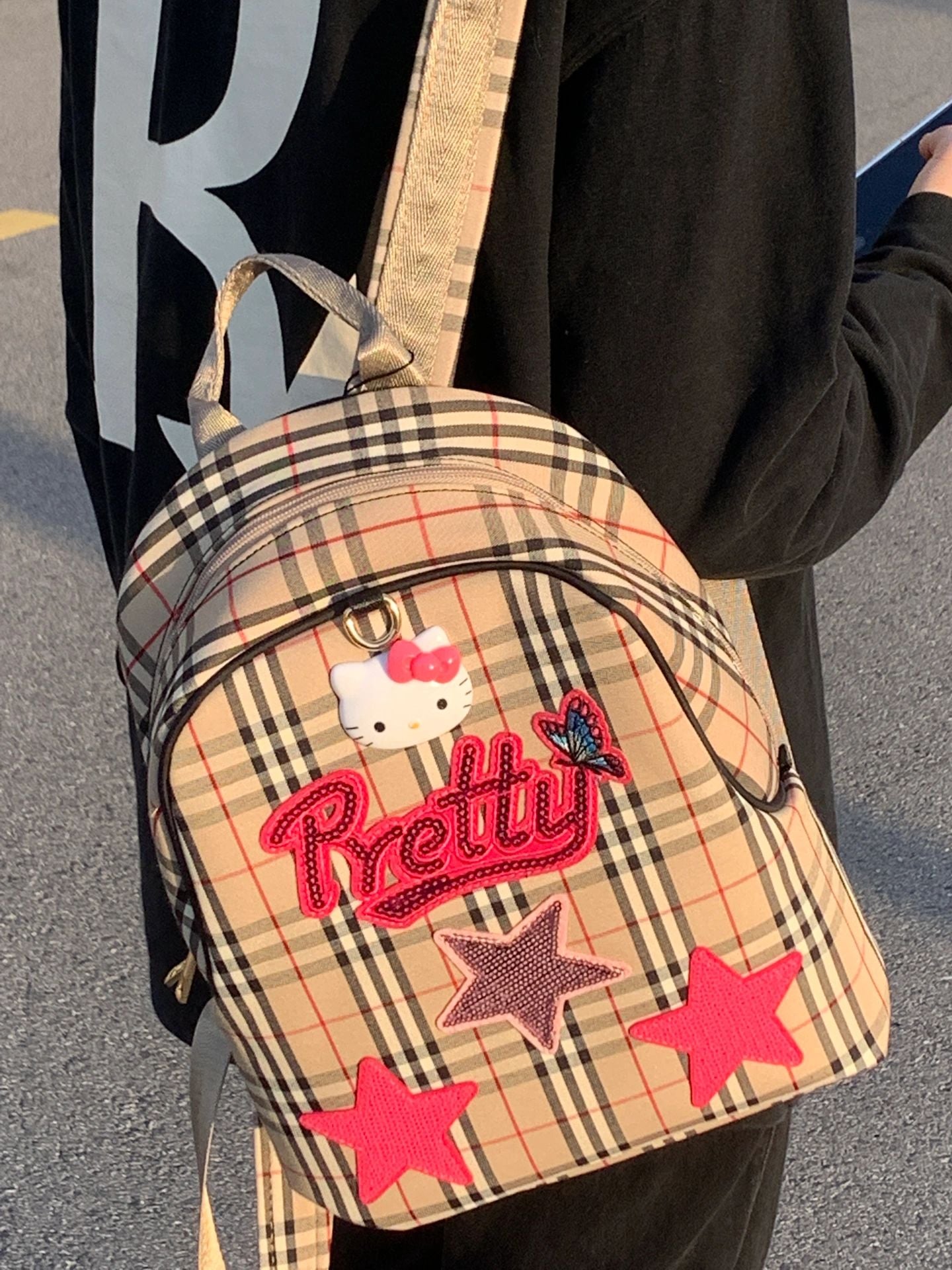 Hellokitty Backpack Laptop Bag Lightweight Cute Backpack with Large Capacity Comfortable Straps Travel Outdoor