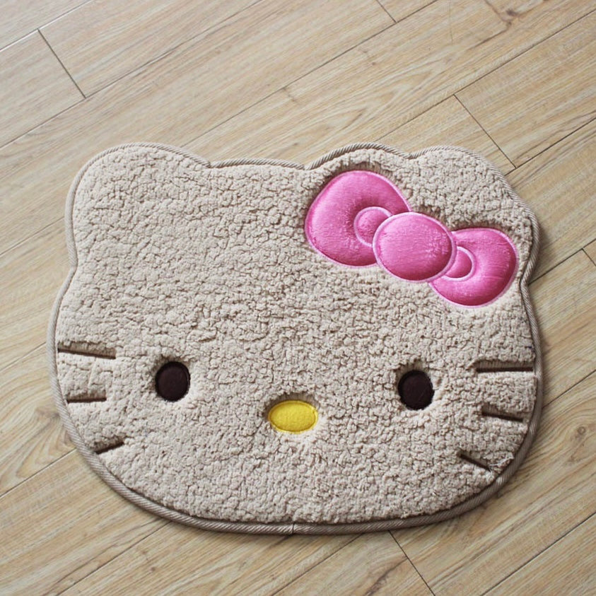 KT Shaped Bathroom Rugs, Machine Washable Bathroom Mats, Ultra Soft & Absorbent Bath Rugs, 18.9x22.8 Inch Shower Bathtub Bedroom Living Room Gift