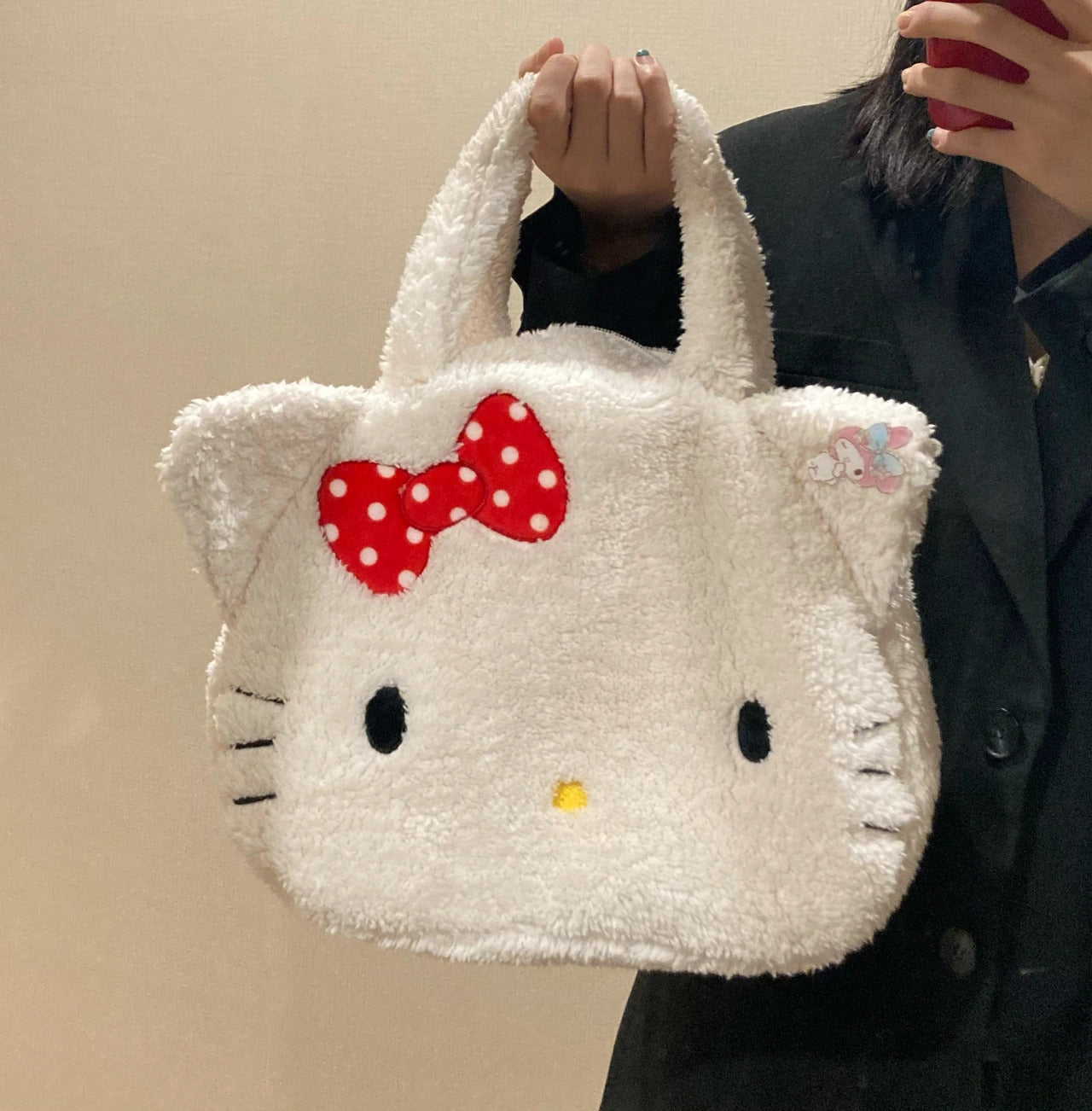 Hellokitty Cute Tote Bags Plush Tote Bag Handbags for Girls Shopping