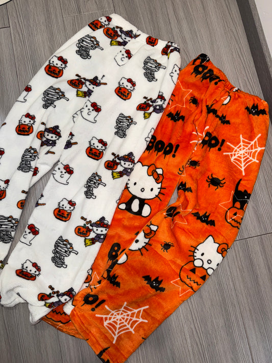 Hellokitty Halloween Pants Pumpkins Ghost Pajama Cute Soft Long Bottoms Women Pjs Pj Jammies Gift