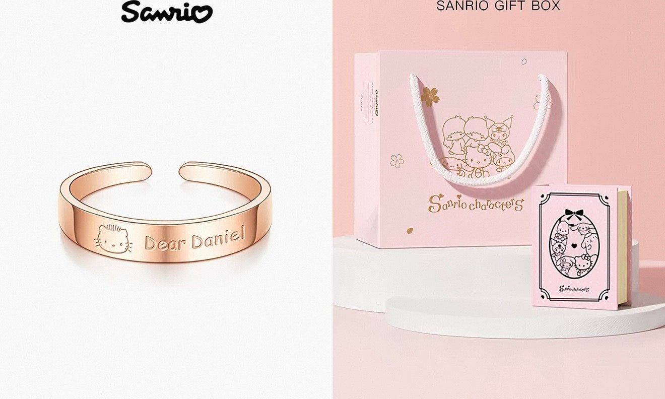 Hello Kitty & Daniel Couple's Open Rings
