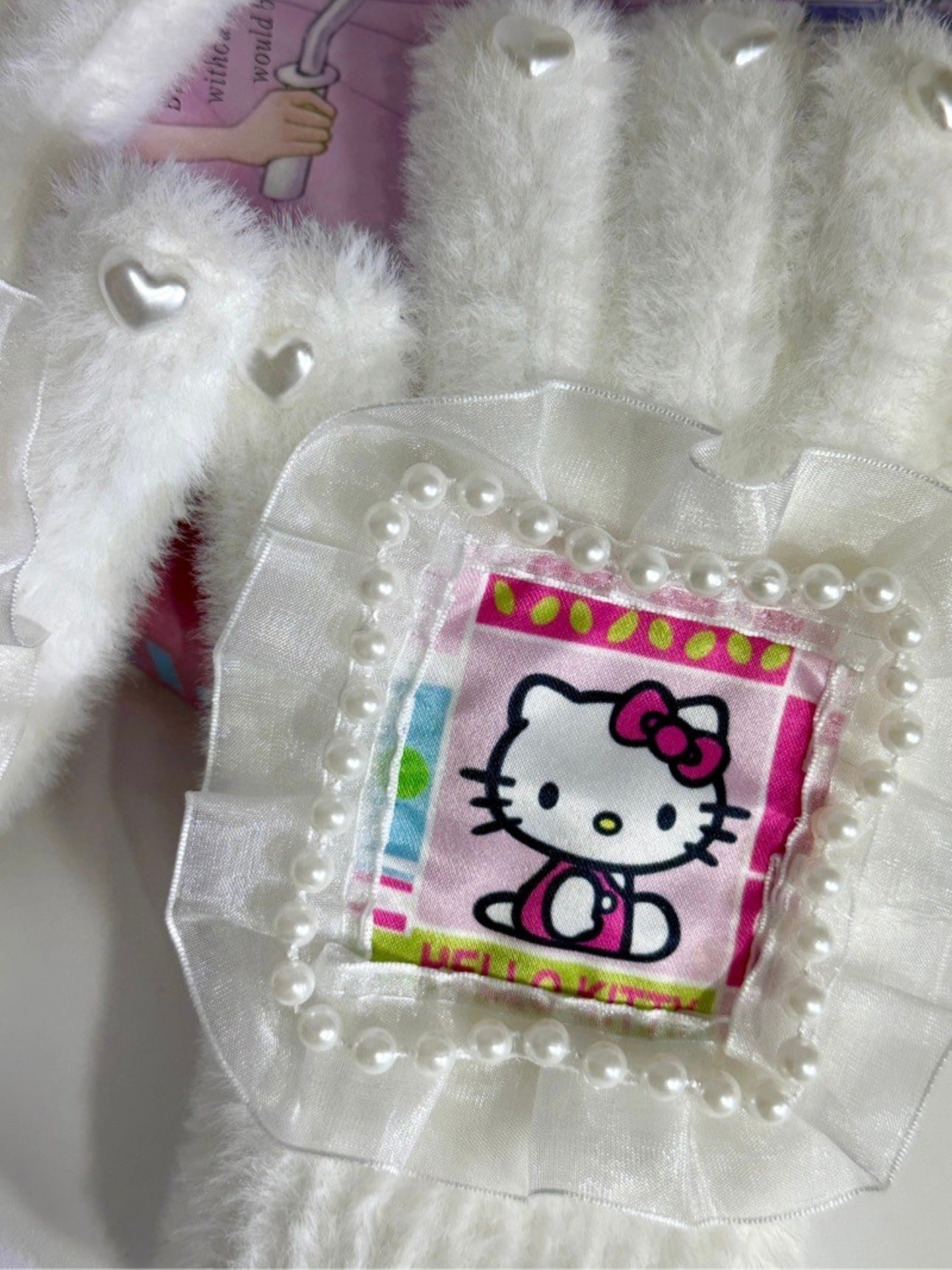 Hellokitty Plush Warm Gloves Women Autumn Winter Cute Winter Cycling Knitting Gloves Mittens