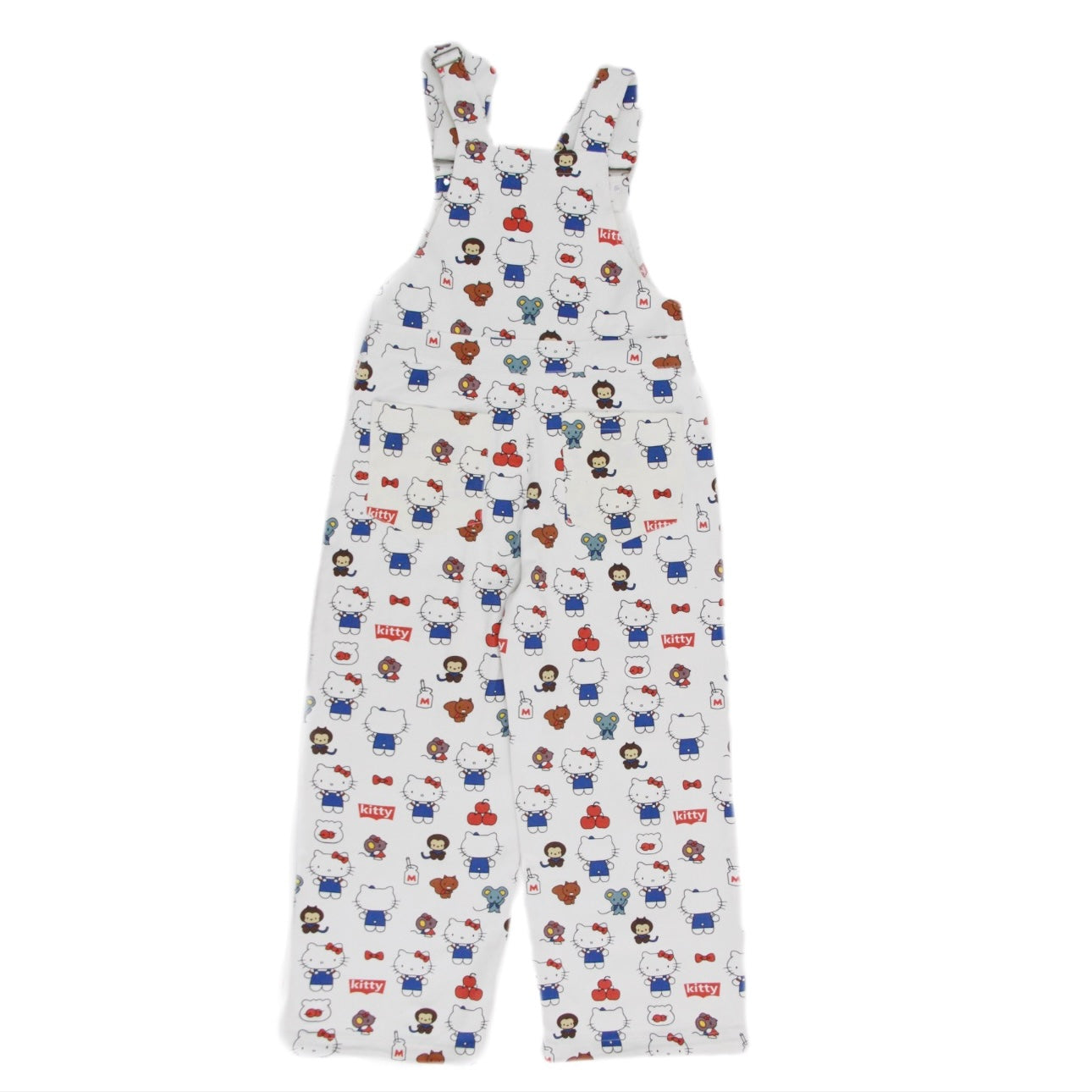 Hellokitty White Denim Jumpsuits for Women Casual Sleeveless Overalls Jeans Pants Jumpers with Pockets