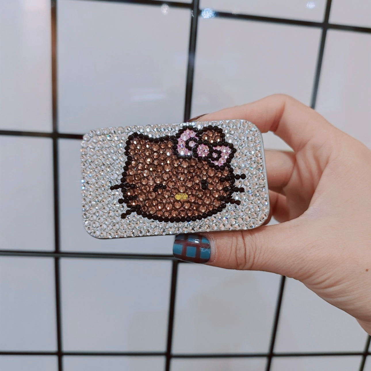 Hellokitty Handmade Rhinestone Iron Box