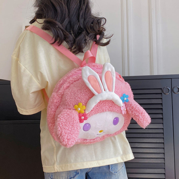 Sanrio Cute Cartoon Plush Backpack Anime Kawaii Bag