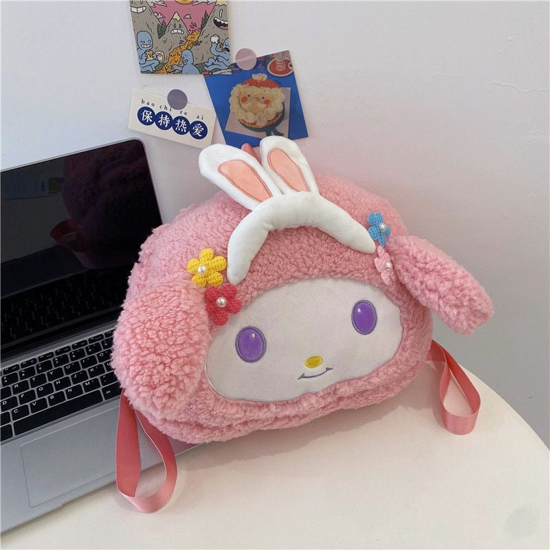 Sanrio Cute Cartoon Plush Backpack Anime Kawaii Bag