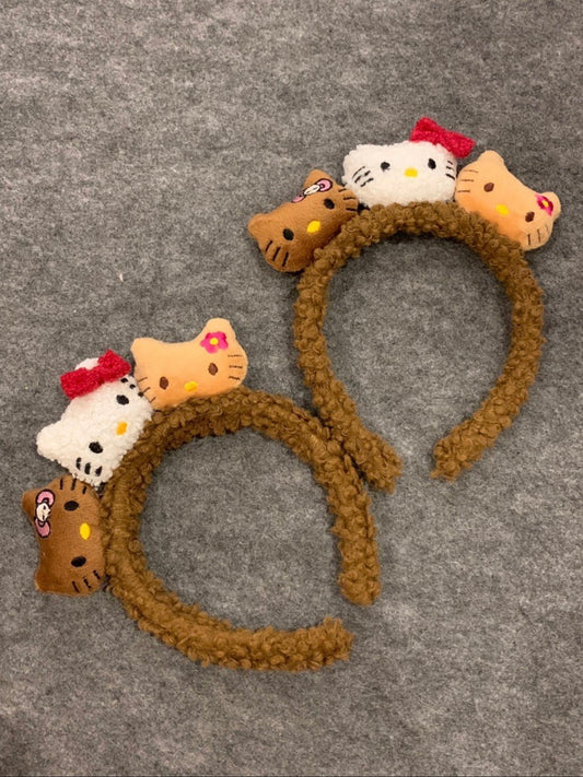 Hellokitty Plush Headbands for Women Girls