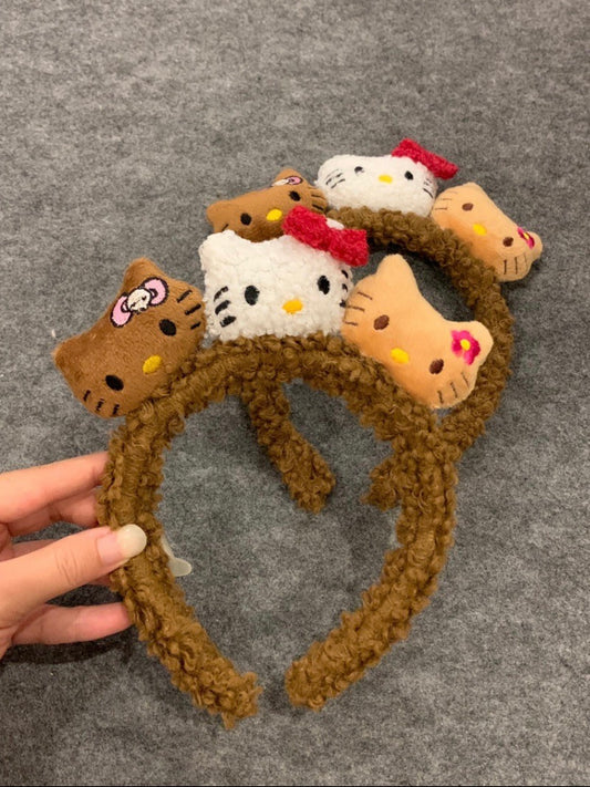 Hellokitty Plush Headbands for Women Girls