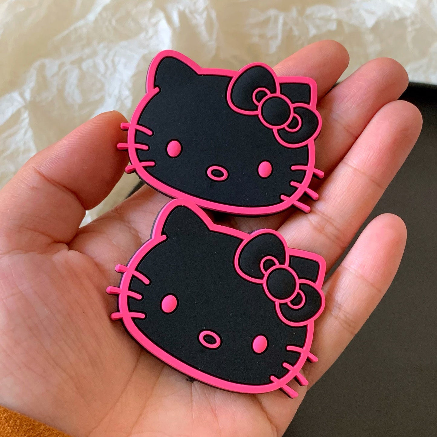 Black Hellokitty Sanrio Hair clips|4 Count (Pack of 1)