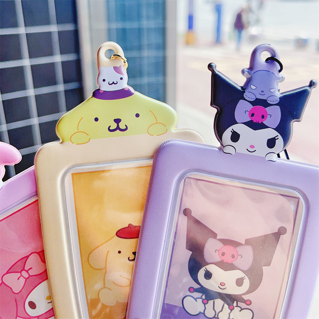 Sanrio ID Badge Holder Cute Credit Card Case with Keychain for Students Teens Boys Girls Staff Women