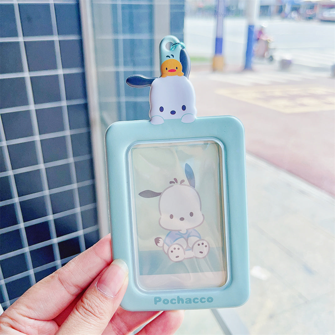 Sanrio ID Badge Holder Cute Credit Card Case with Keychain for Students Teens Boys Girls Staff Women