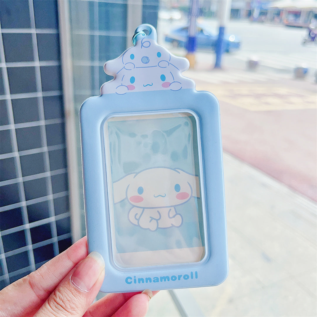 Sanrio ID Badge Holder Cute Credit Card Case with Keychain for Students Teens Boys Girls Staff Women