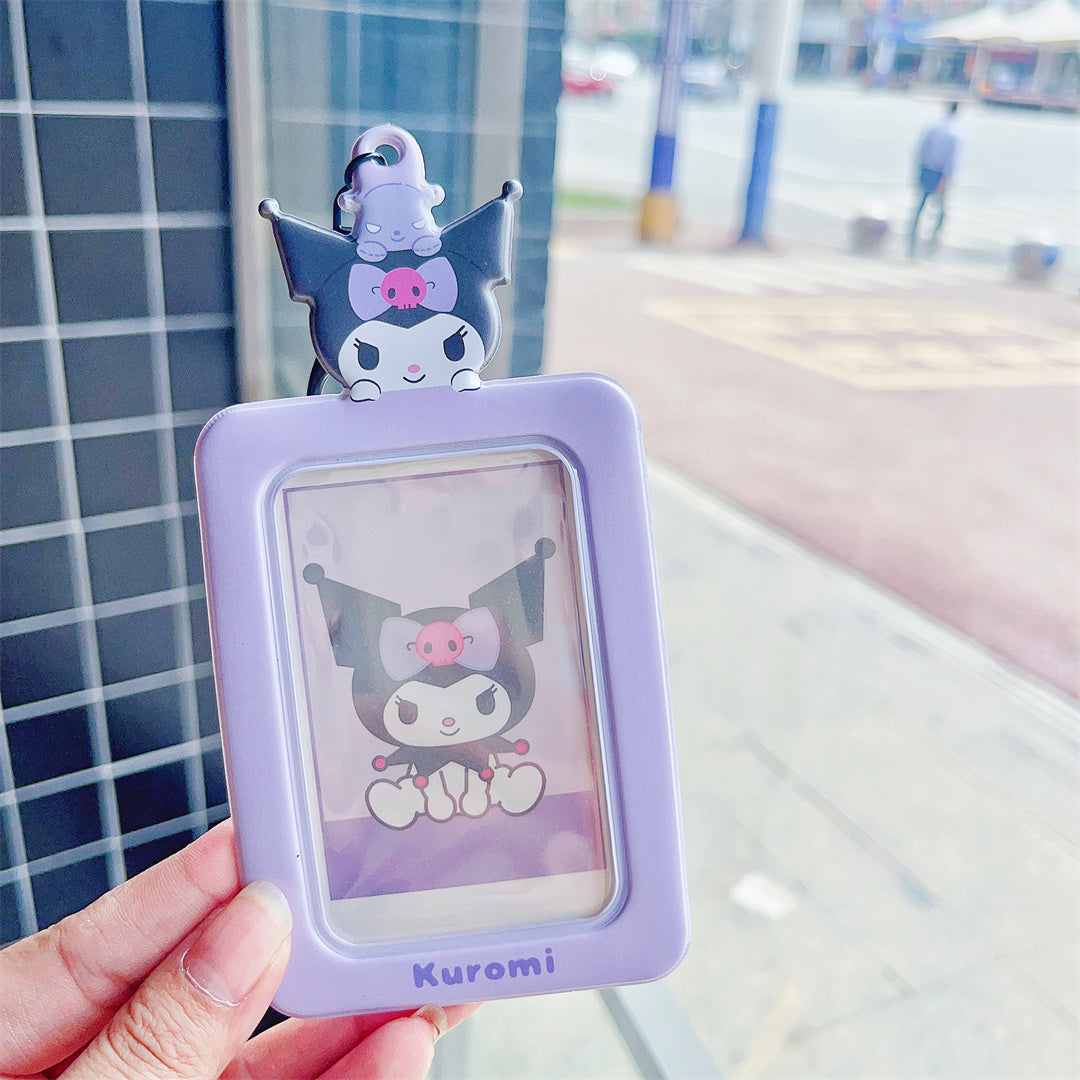 Sanrio ID Badge Holder Cute Credit Card Case with Keychain for Students Teens Boys Girls Staff Women