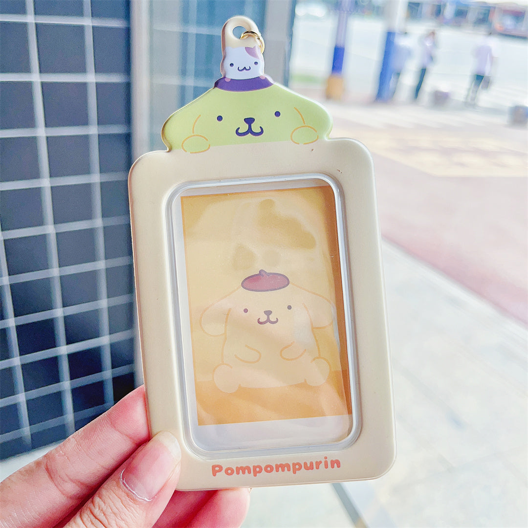 Sanrio ID Badge Holder Cute Credit Card Case with Keychain for Students Teens Boys Girls Staff Women