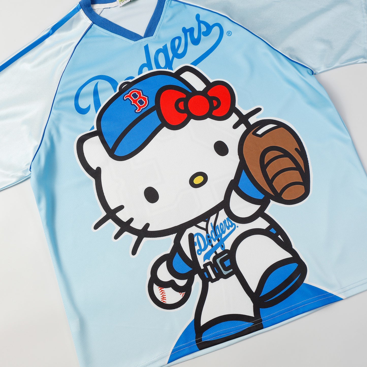 Hellokitty Cute Baseball Jersey Shirts Sports Uniform Summer Loose Short Sleeve Tops T-Shirts