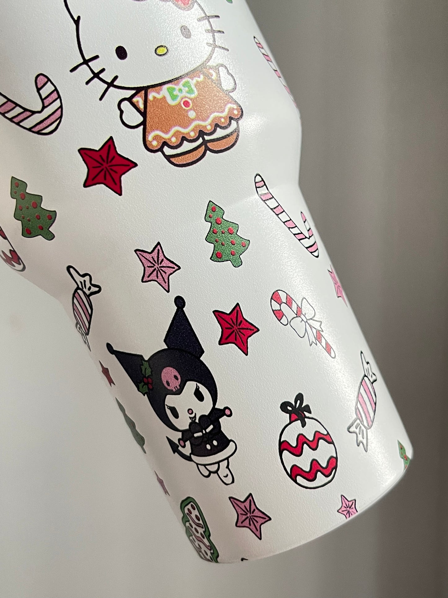 SipSweetie|Hellokitty Christmas In-Car Insulated Cup 1200 ml Tumbler with Handle Stainless Steel Insulated Cup with Lid #0005