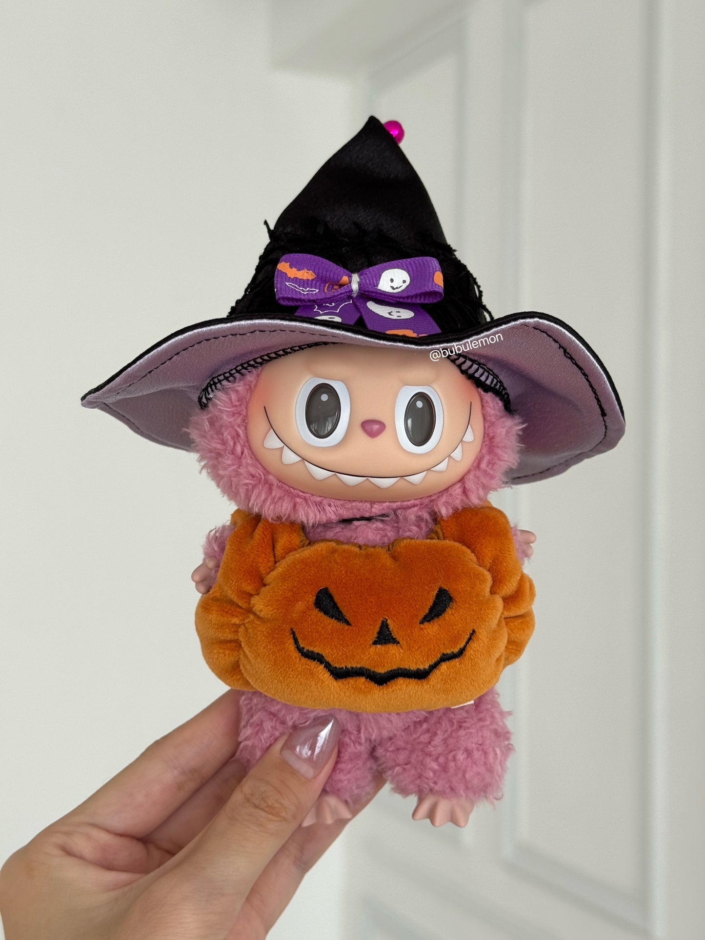 Labubu Halloween Costume Witch Hat Pumpkin Outfit Clothes Set(NO DOLL) Accessories Suit Cute Clothes for Labubu Dress up Unique Style
