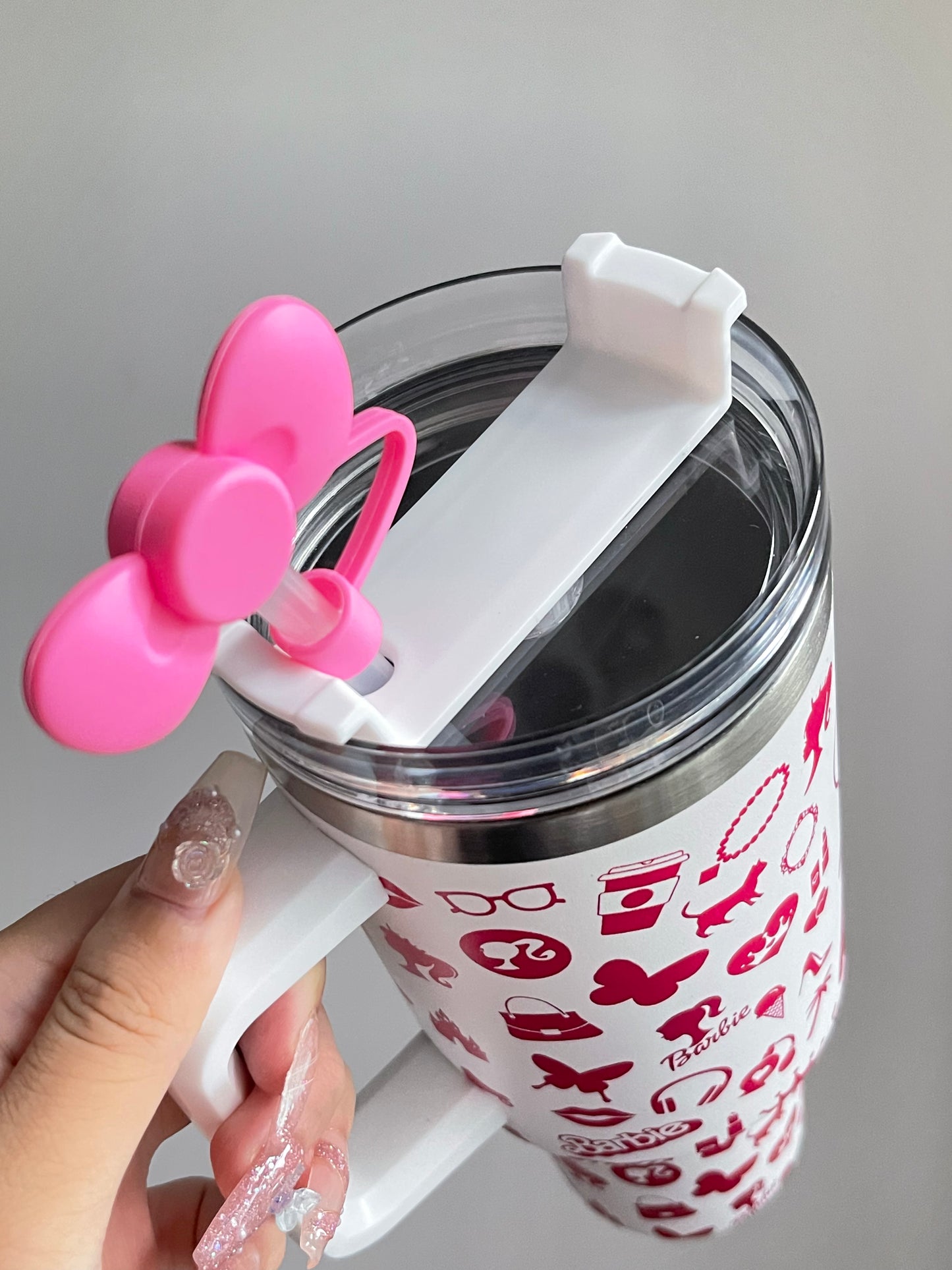 SipSweetie|Barbie In-Car Insulated Cup 1200 ml Tumbler with Handle Stainless Steel Insulated Cup with Lid #0020