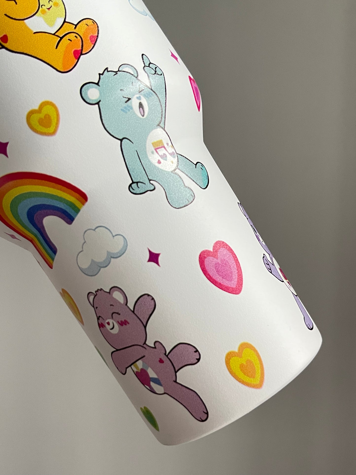 SipSweetie|Care Bear In-Car Insulated Cup 1200 ml Tumbler with Handle Stainless Steel Insulated Cup with Lid #0021
