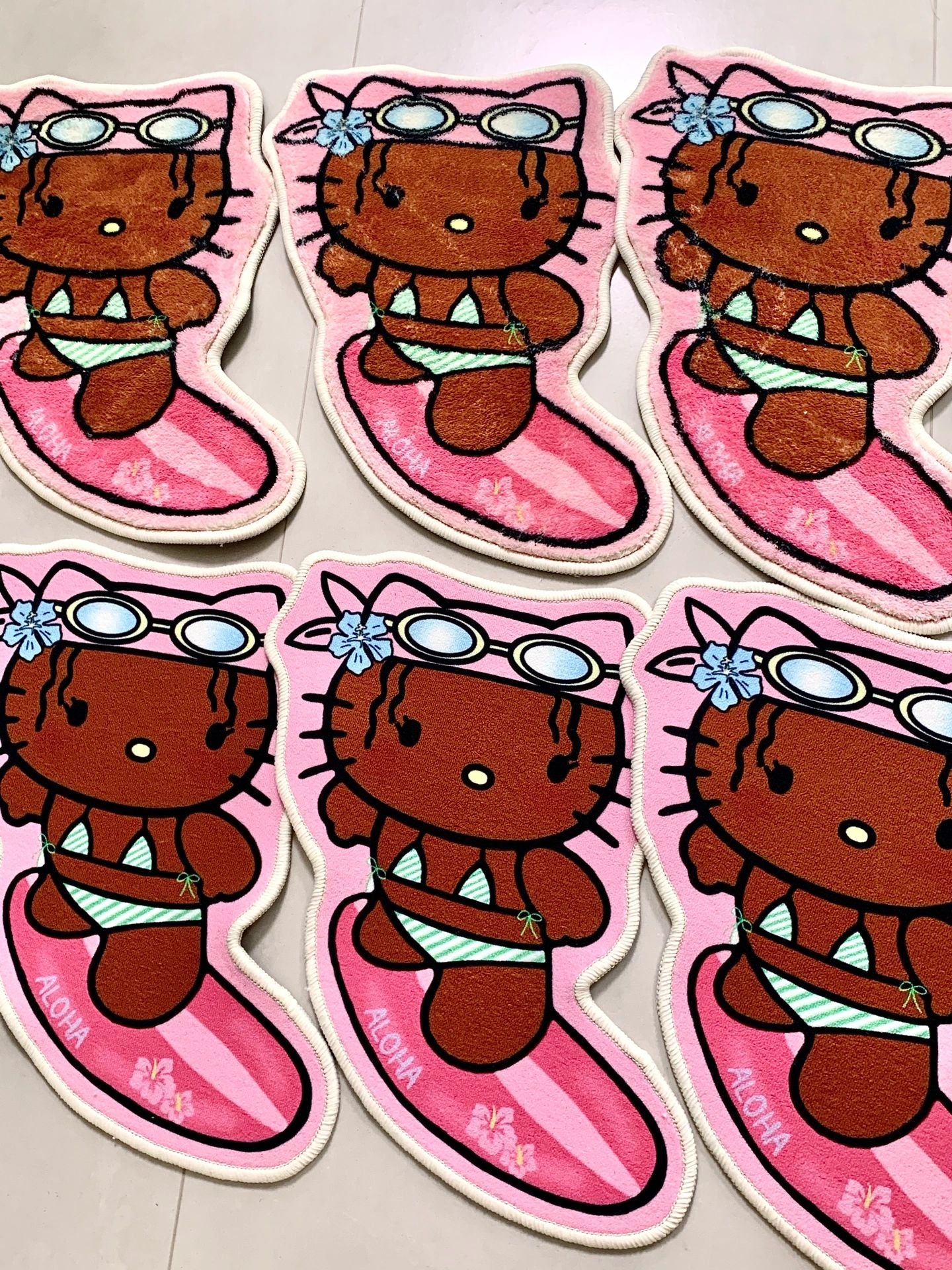 Hellokitty Surf Carpet Cute Bedroom Mat|19.7*20.8 inch