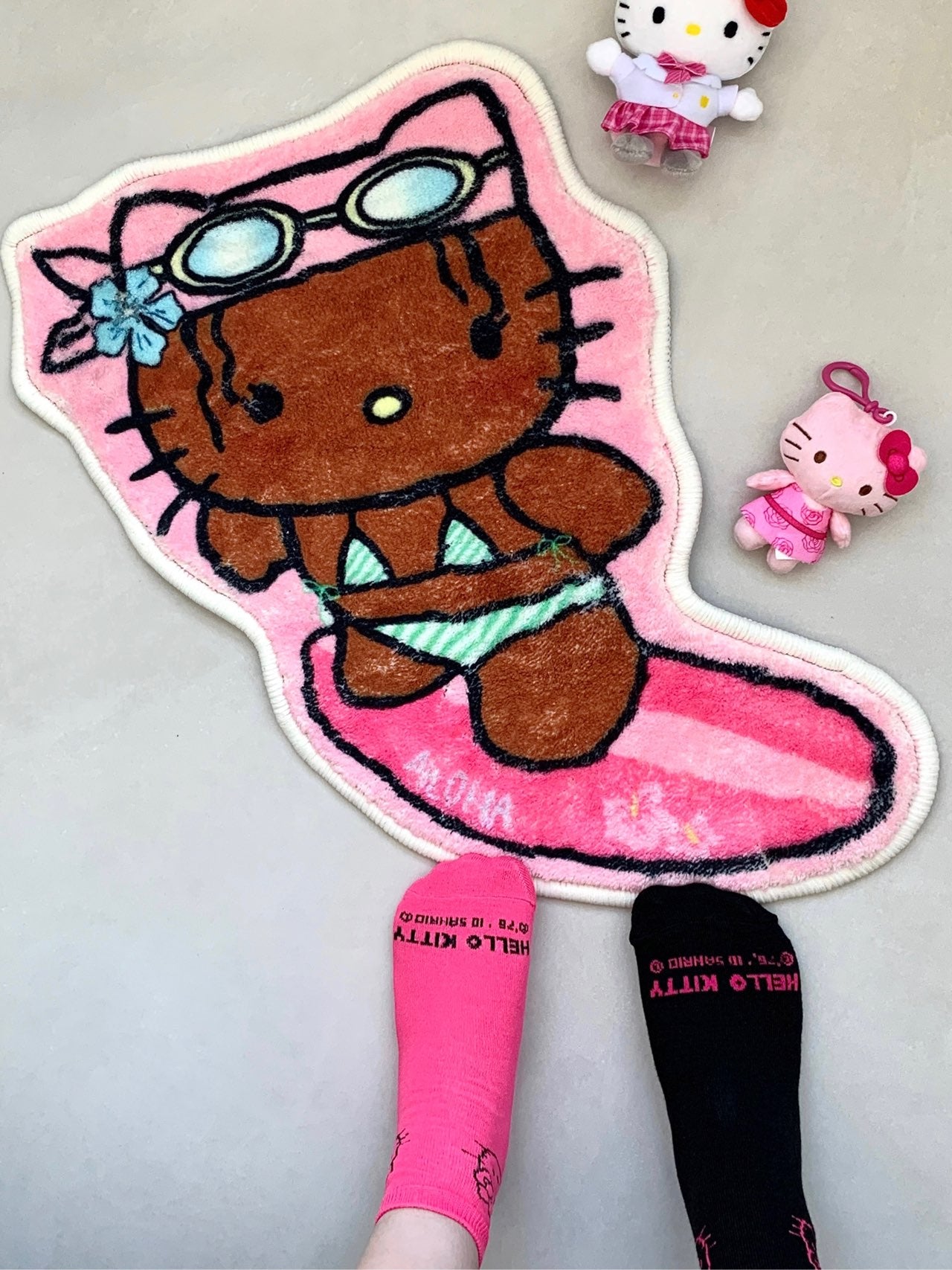 Hellokitty Surf Carpet Cute Bedroom Mat|19.7*20.8 inch