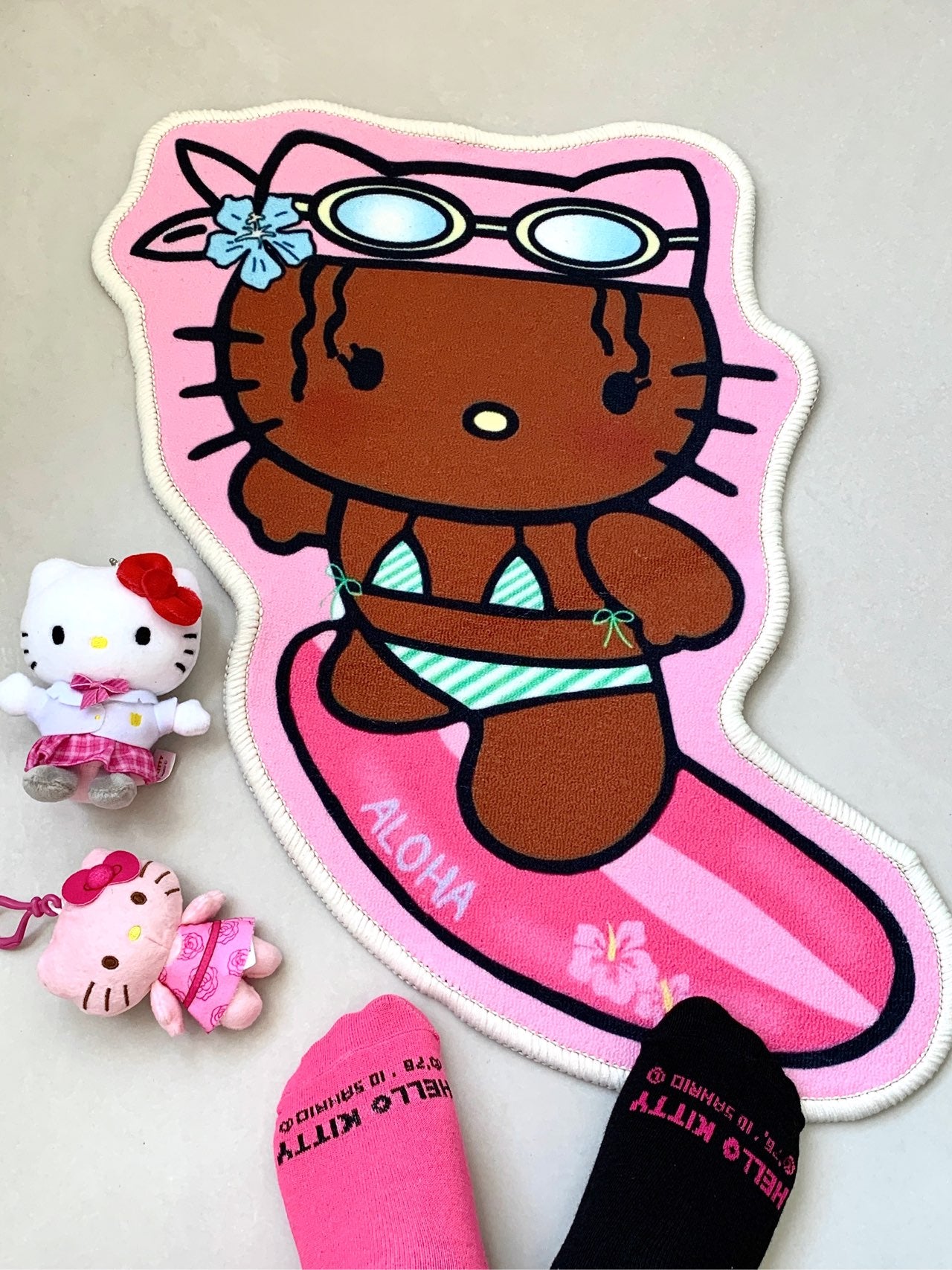 Hellokitty Surf Carpet Cute Bedroom Mat|19.7*20.8 inch
