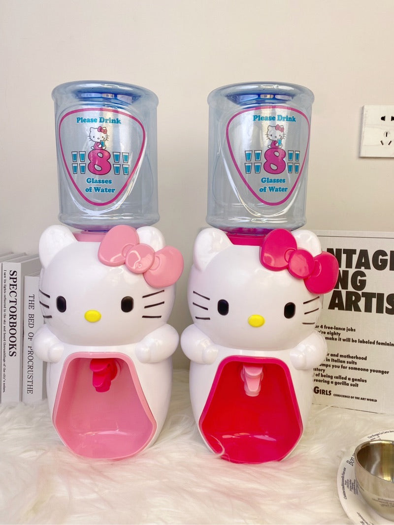 Hellokitty Mini Water Dispenser Toy Miniature Household Water Cooler Fountain Toy Drinking Fountain Model