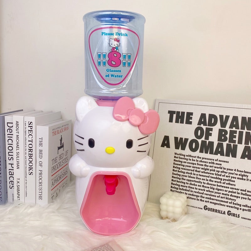 Hellokitty Mini Water Dispenser Toy Miniature Household Water Cooler Fountain Toy Drinking Fountain Model
