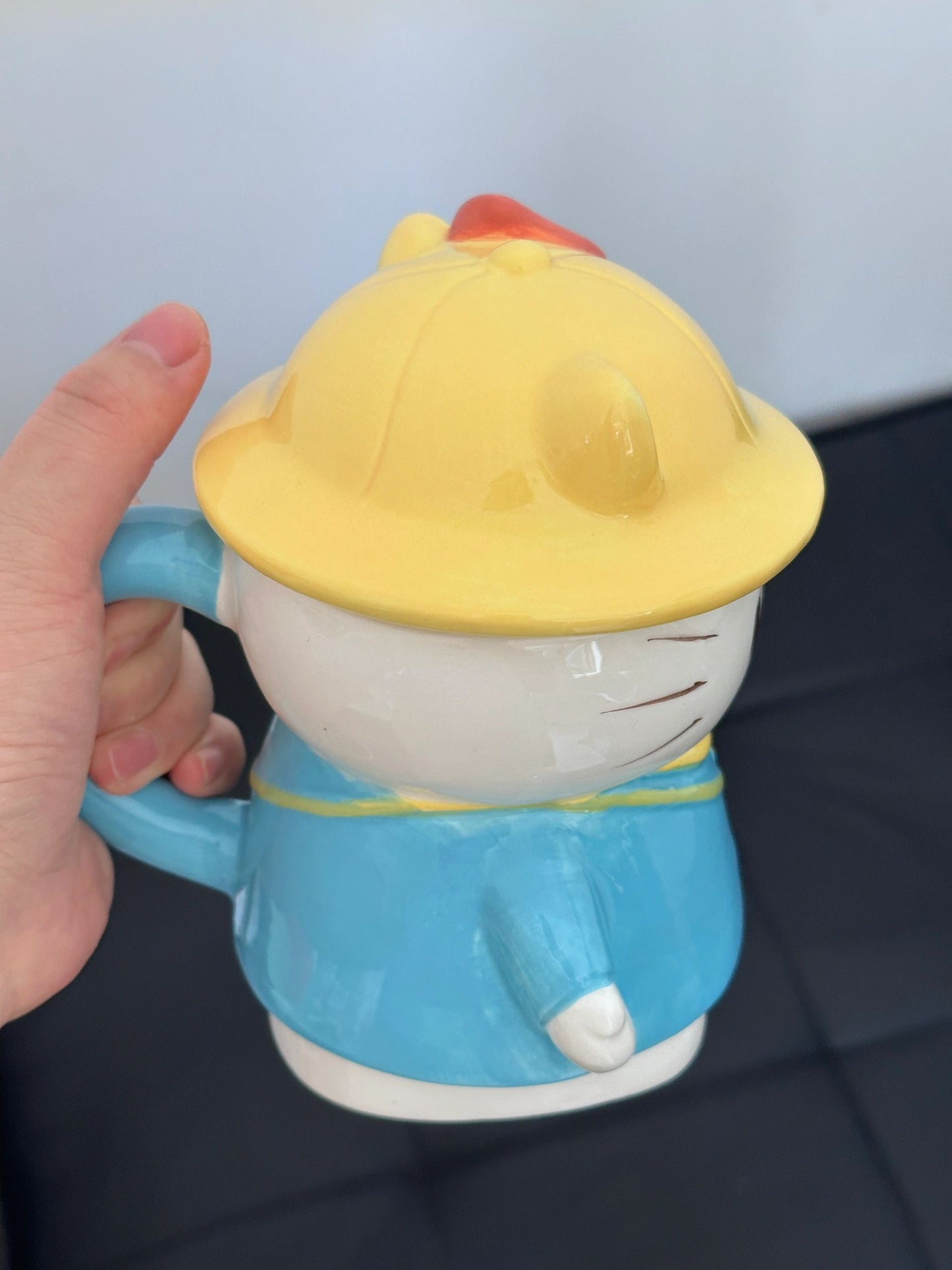 Hello Kitty Shaped Mug Cute Ceramic Coffee Mug with Lid