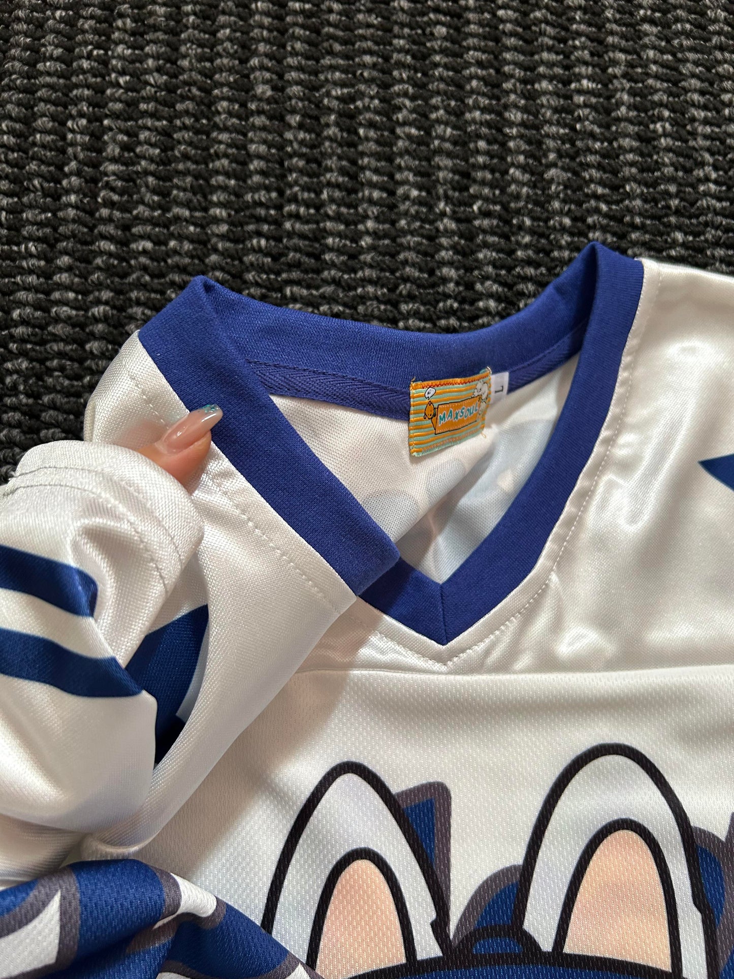 Labubu Blue Dodgers Cute Baseball Jersey Shirts Sports Uniform Summer Loose Short Sleeve Tops T-Shirts