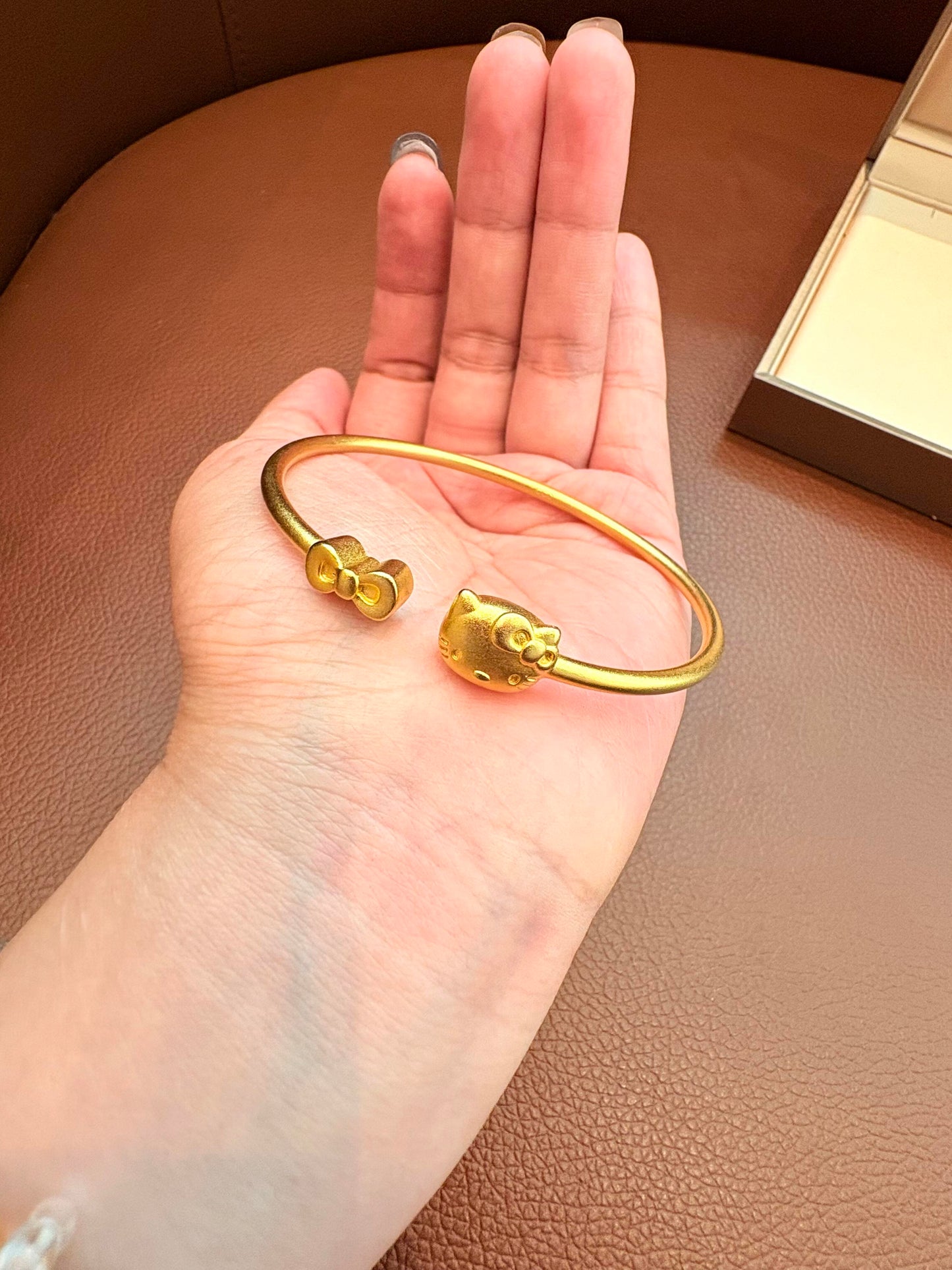 Hellokitty Alluvial gold Bracelets Birthday Christmas Jewelry Gift for Women Girls
