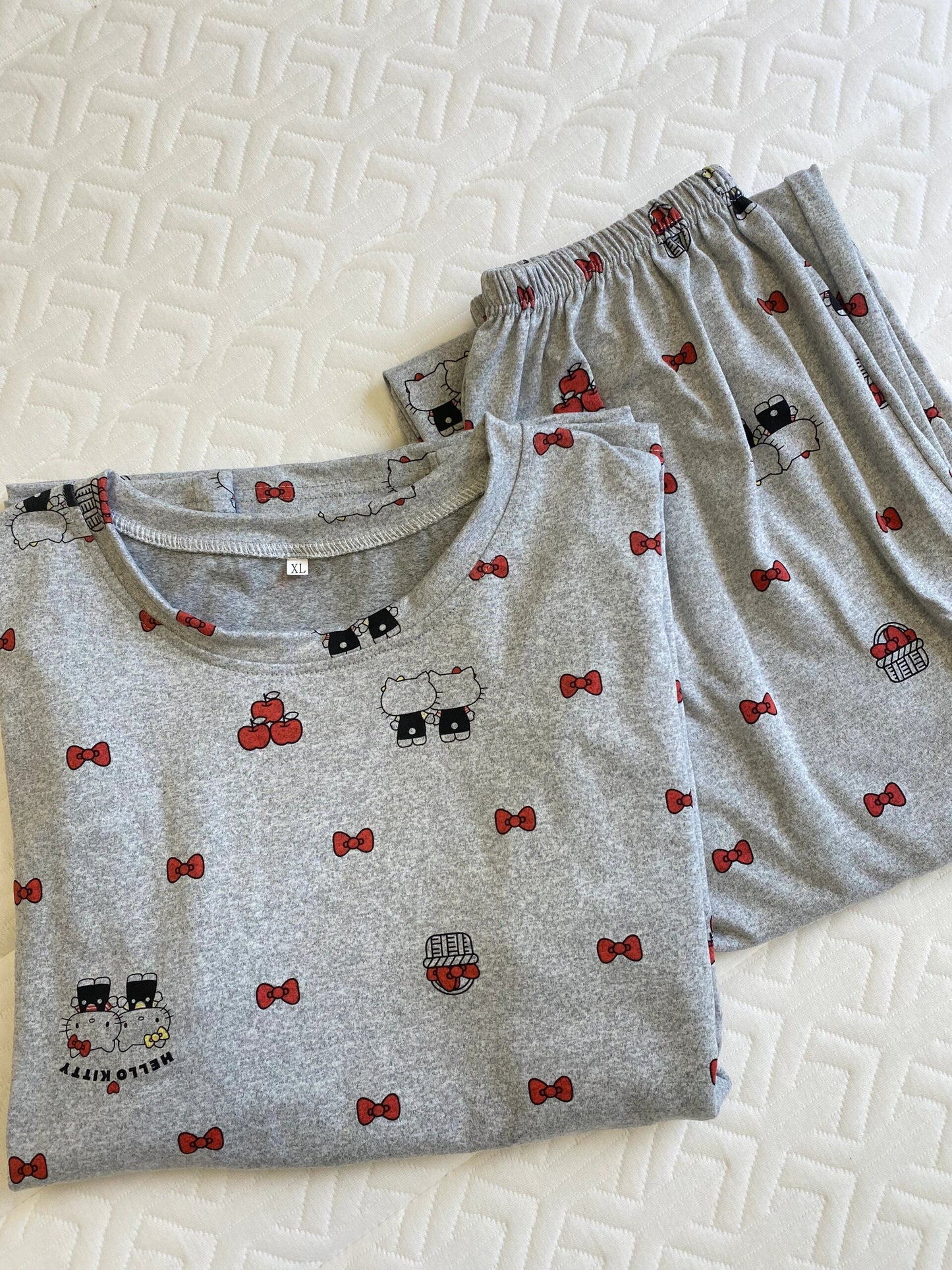 KT Women's 2 Piece Long Sleeve Pajama Set Sleepwear Notch round Neck Tops