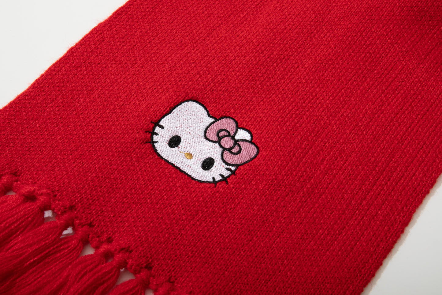 Hellokitty Long Sleeve Crew Neck Comfy Loose Oversized Knitted Pullover Sweater(Scarf Freebie)