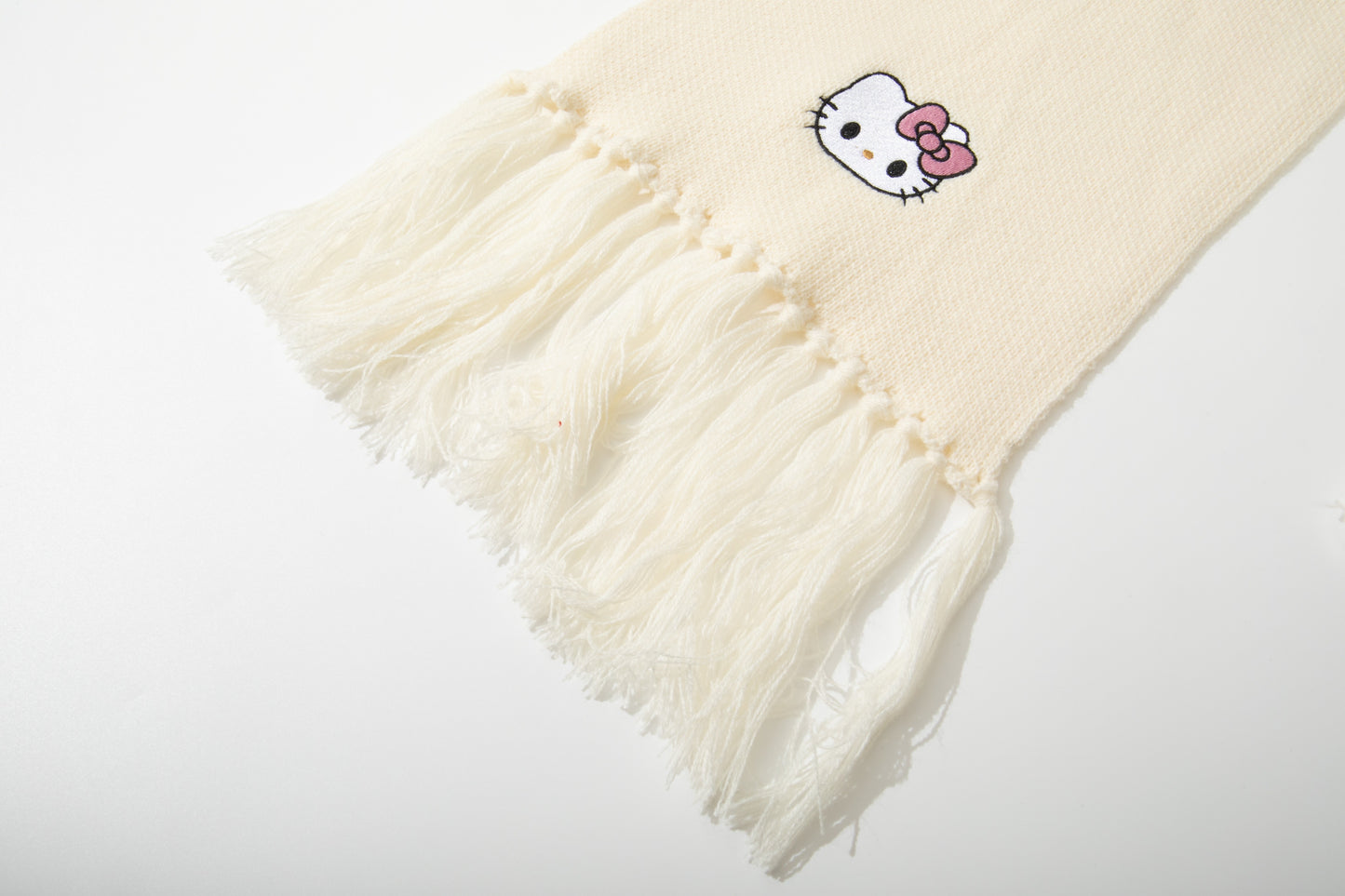 Hellokitty Long Sleeve Crew Neck Comfy Loose Oversized Knitted Pullover Sweater(Scarf Freebie)