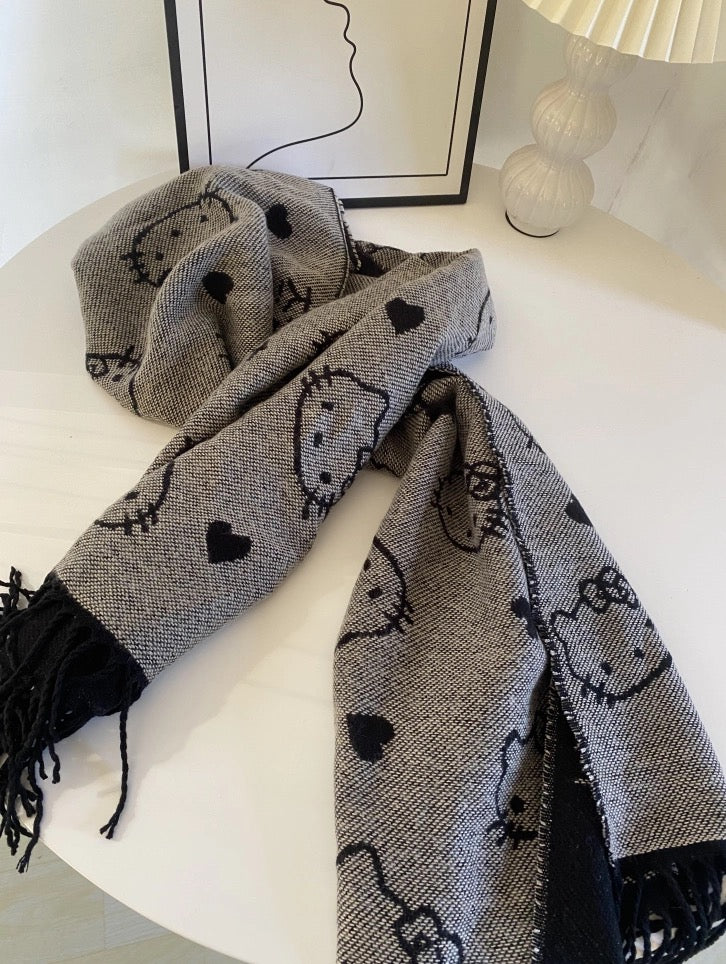 Hellokitty Women's Fashion Long Shawl Winter Warm Lattice Large Scarf
