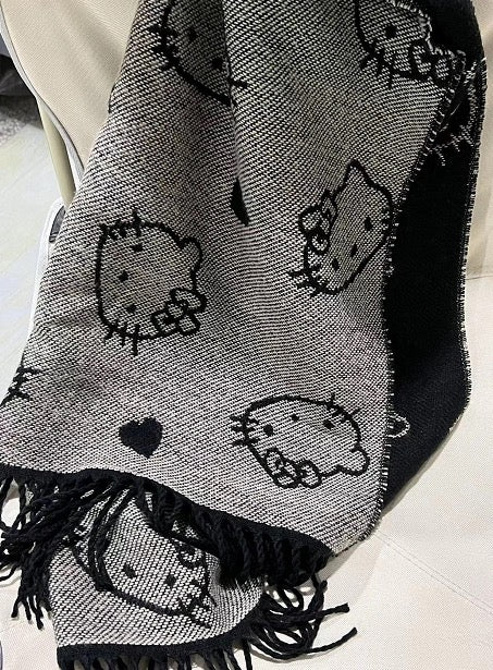 Hellokitty Women's Fashion Long Shawl Winter Warm Lattice Large Scarf