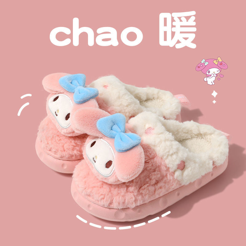 Sanrio Fuzzy Slippers Women Kawaii Slippers for Women House Slippers Cute Slippers