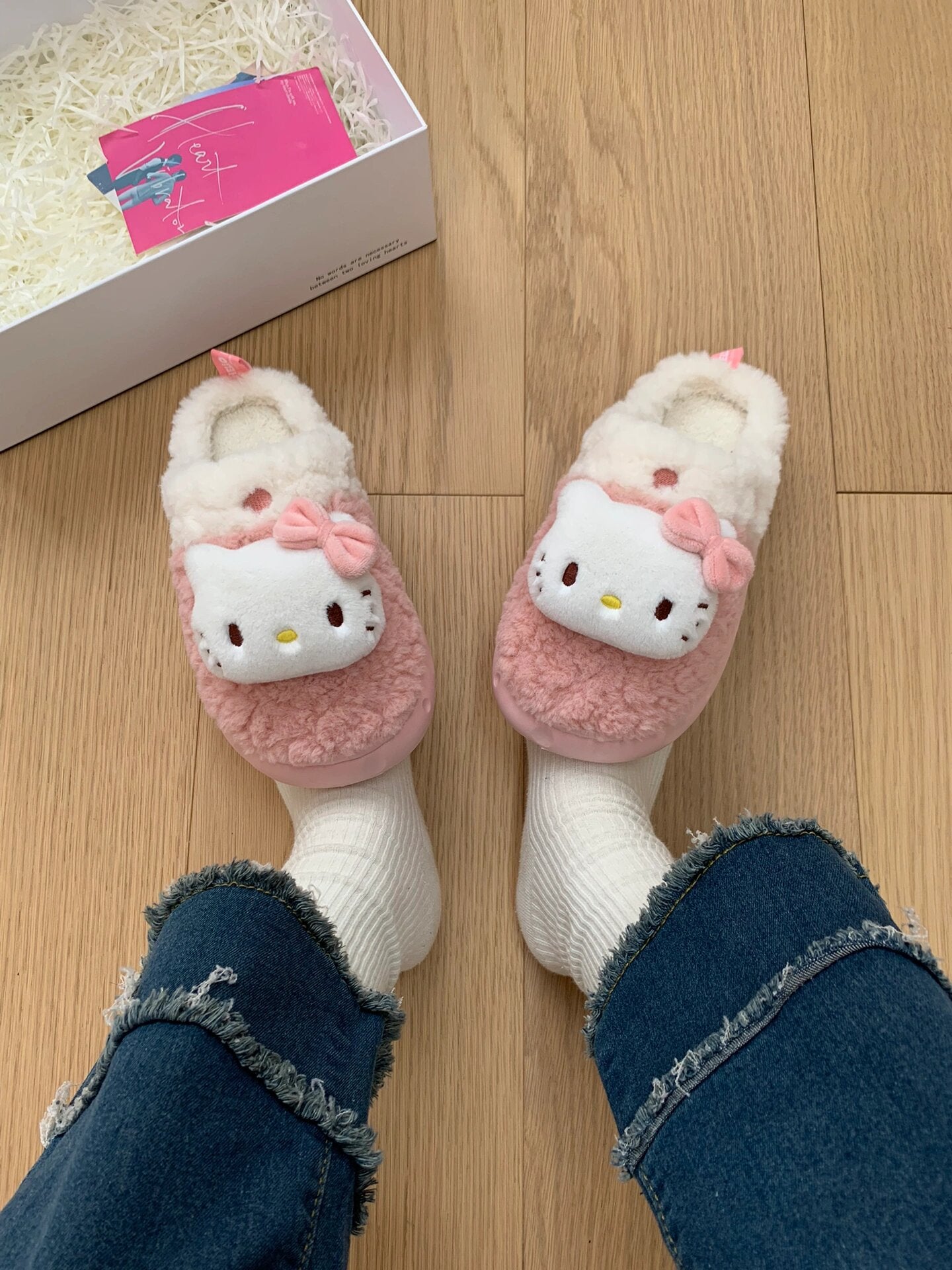 Sanrio Fuzzy Slippers Women Kawaii Slippers for Women House Slippers Cute Slippers