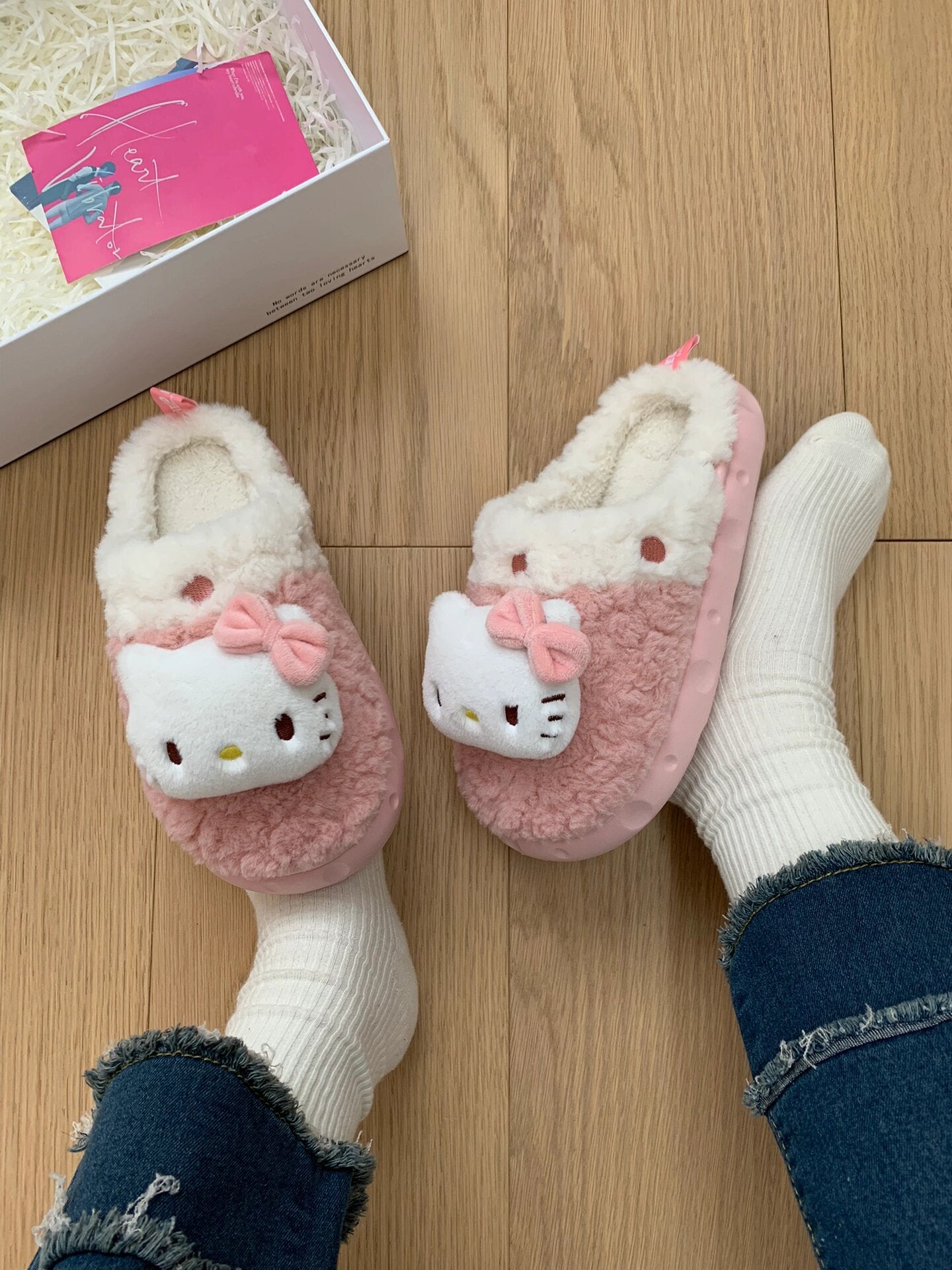 Sanrio Fuzzy Slippers Women Kawaii Slippers for Women House Slippers Cute Slippers