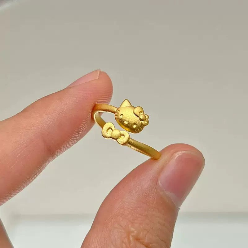Hellokitty Alluvial gold Bracelets Birthday Christmas Jewelry Gift for Women Girls