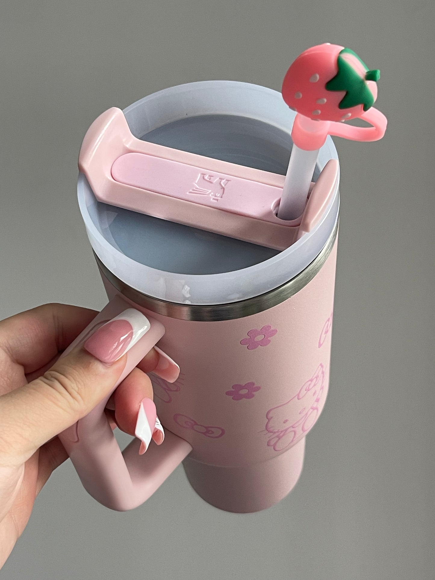SipSweetie|Hellokitty In-Car Insulated Cup 1200 ml Tumbler with Handle Stainless Steel Insulated Cup with Lid #0029