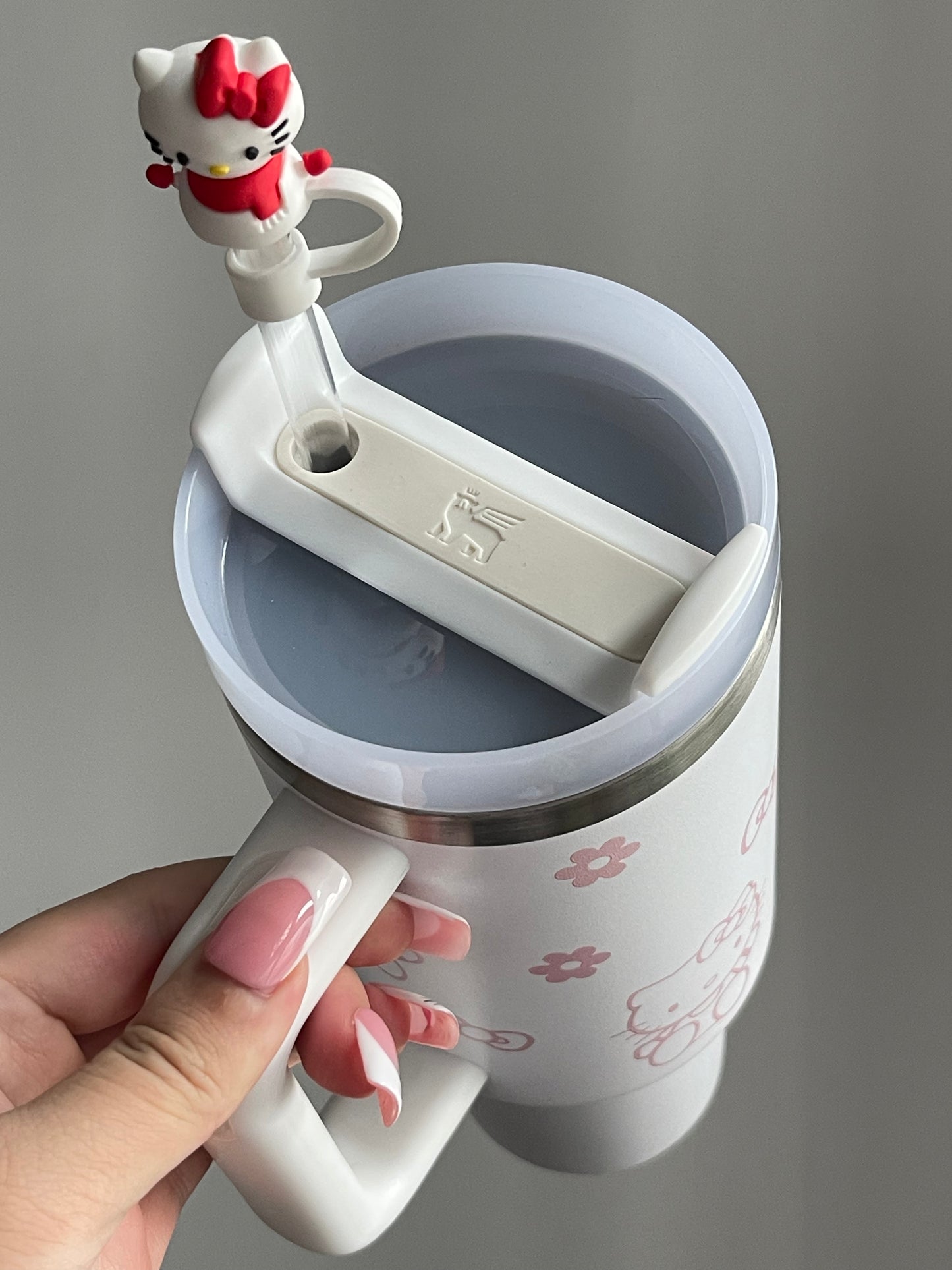 SipSweetie|Hellokitty In-Car Insulated Cup 1200 ml Tumbler with Handle Stainless Steel Insulated Cup with Lid #0026