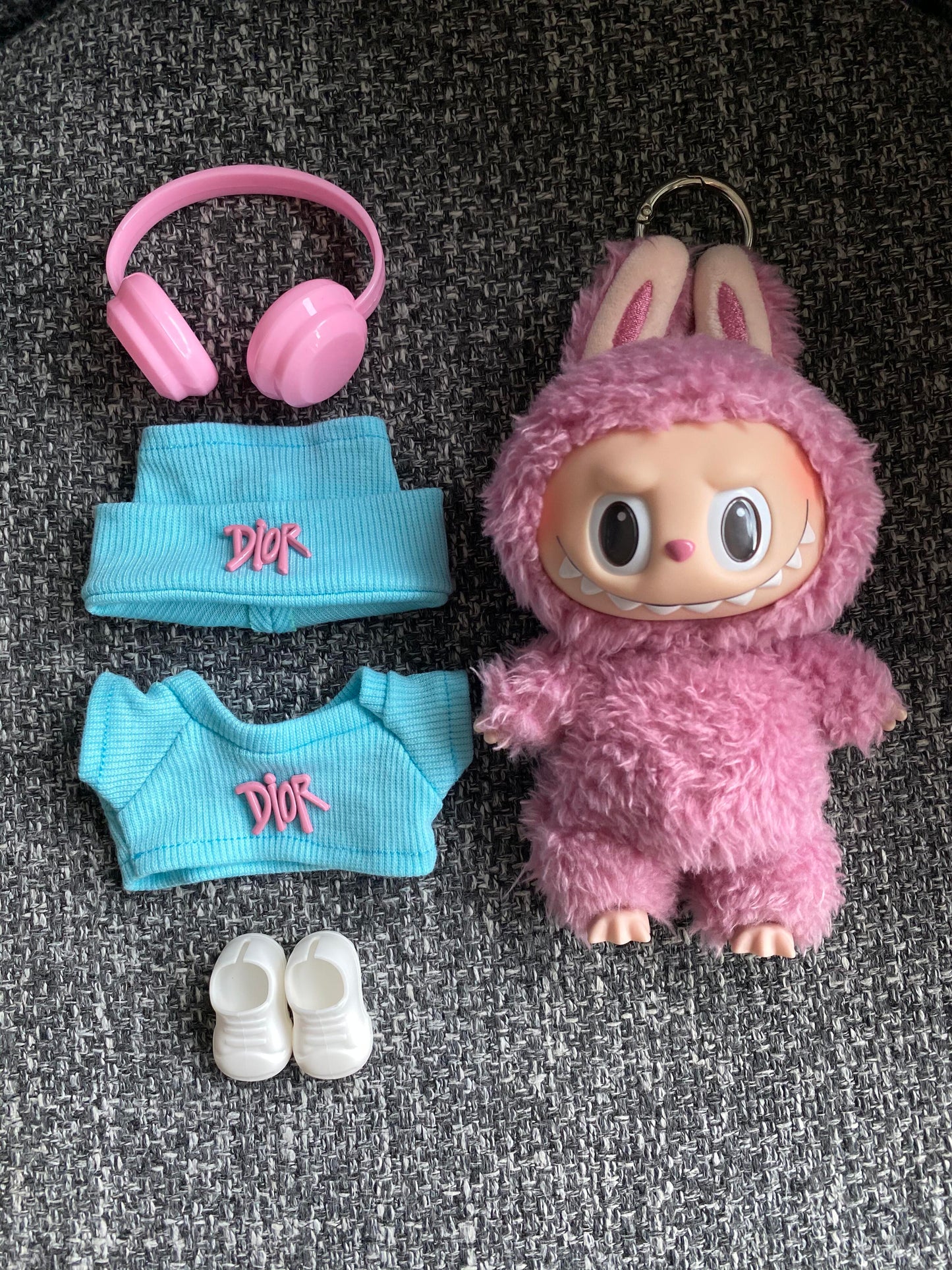 Macaron Color Luxury Outfit Clothes Set(NO DOLL) Accessories Suit Cute Clothes for Labubu Dress up Unique Style