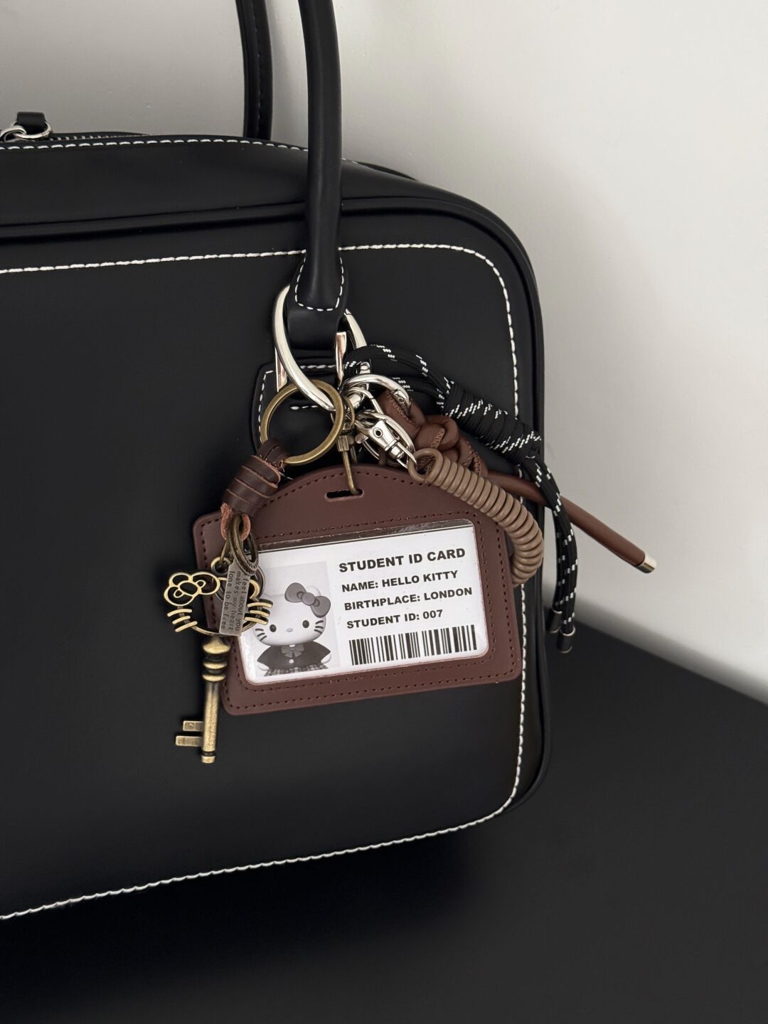 Hellokitty ID Photo Handmade Bag Charm Handbag Chains Decoration for Women Pendant Accessories for Purse Designer Shoulder Bag