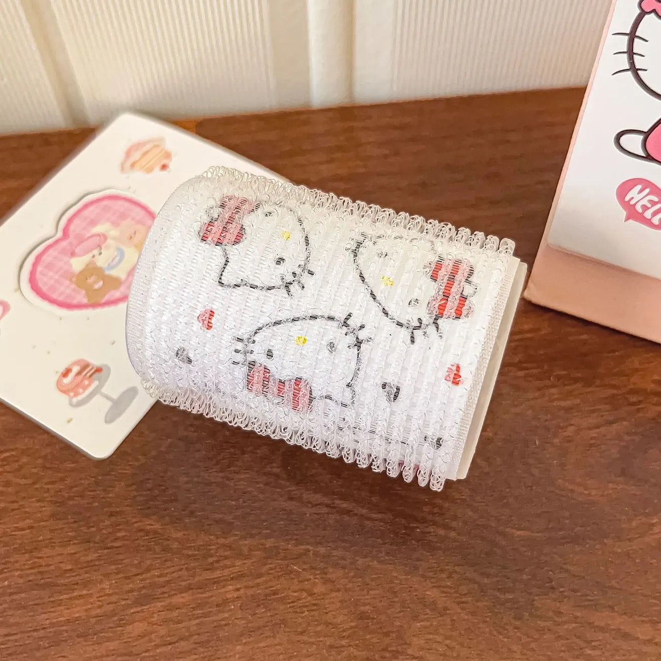 Hellokitty Hair Rollers Self Grip Hair Curlers for Heatless Curls Overnight 4pcs