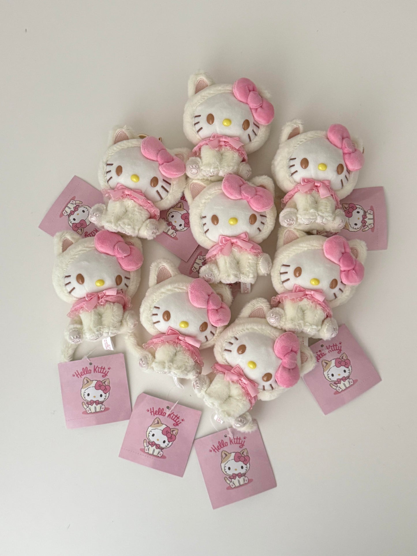 Hellokitty Cat Plush Keychain Cute Pendant Doll Keyring Accessories Pendant Toy Girls Gift